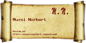 Muzsi Norbert névjegykártya